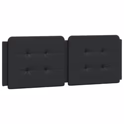VidaXL 374859, Noir, Coton, Simili-cuir, Polyester, Polyvinyl chloride (PVC), 140 cm, 1400 mm, 48 cm, 30 mm