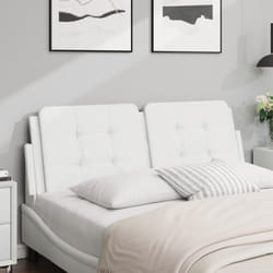 Coussin de tête de lit blanc 140 cm similicuir Vidaxl