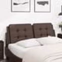 vidaXL Coussin de tête de lit marron 140 cm similicuir