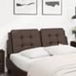 vidaXL Coussin de tête de lit marron 140 cm similicuir