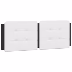 VidaXL 374864, Noir, Blanc, Coton, Simili-cuir, Polyester, Polyvinyl chloride (PVC), 140 cm, 1400 mm, 48 cm, 30 mm