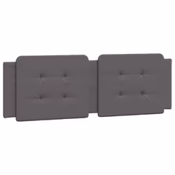 VidaXL 374869, Gris, Coton, Simili-cuir, Polyester, Polyvinyl chloride (PVC), 160 cm, 1600 mm, 48 cm, 30 mm