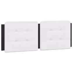 VidaXL 374871, Noir, Blanc, Coton, Simili-cuir, Polyester, Polyvinyl chloride (PVC), 160 cm, 1600 mm, 48 cm, 30 mm