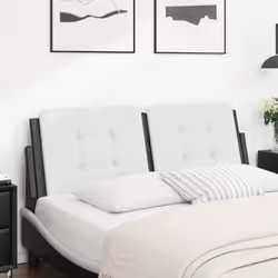 VidaXL 374871 tête de lit et pied de lit Noir, Blanc