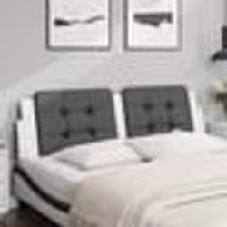 vidaXL Coussin de tête de lit noir et blanc 160 cm similicuir