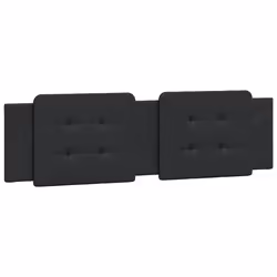 VidaXL 374873, Noir, Coton, Simili-cuir, Polyester, Polyvinyl chloride (PVC), 180 cm, 1800 mm, 48 cm, 30 mm