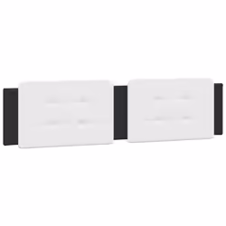 VidaXL 374888, Noir, Blanc, Coton, Simili-cuir, Polyester, Polyvinyl chloride (PVC), 2 m, 2000 mm, 48 cm, 30 mm