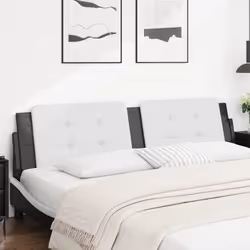 VidaXL 374888 tête de lit et pied de lit Noir, Blanc