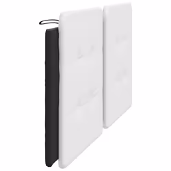 VidaXL 374888 tête de lit et pied de lit Noir, Blanc - Vue supplémentaire 5