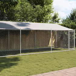 Description générale Gardez vos amis à quatre pattes dans un espace sûr et confortable avec cette cage pour chien. Ce chenil  ...