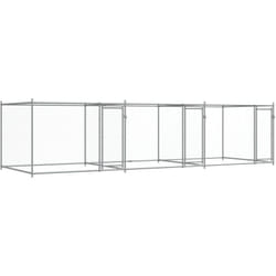 Vidaxl - Cage pour chien avec portes gris 6x2x1,5 m acier galvanisé