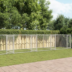 Vidaxl - Cage pour chien avec portes gris 12x2x1,5 m acier galvanisé