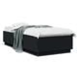 vidaXL Cadre de lit avec LED sans matelas noir 100x200 cm - 100 x 200 cm