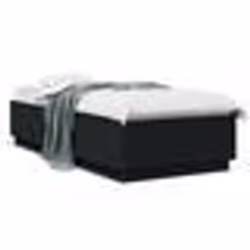 vidaXL Cadre de lit avec LED sans matelas noir 90x200 cm - 90 x 200 cm
