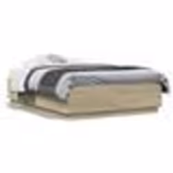 vidaXL Cadre de lit avec LED sans matelas chêne sonoma 140x190 cm - 140 x 190 cm