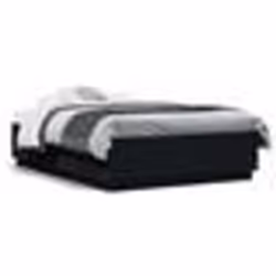 vidaXL Cadre de lit avec LED sans matelas noir 120x190 cm - 120 x 190 cm