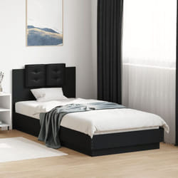 Vidaxl - Cadre de lit sans matelas noir 100x200 cm