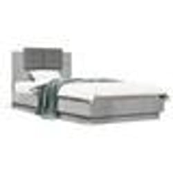 vidaXL Cadre de lit sans matelas gris béton 100x200 cm - 100 x 200 cm