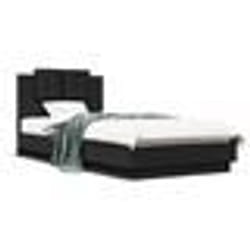 vidaXL Cadre de lit sans matelas noir 90x200 cm - 90 x 200 cm