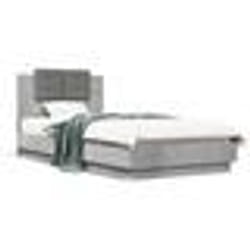 vidaXL Cadre de lit sans matelas gris béton 90x200 cm - 90 x 200 cm