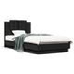 vidaXL Cadre de lit sans matelas noir 90x190 cm - 90 x 190 cm
