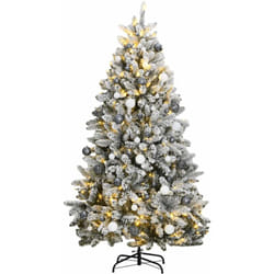 Sapin de Noël artificiel articulé 300 led et boules 180 cm Vidaxl