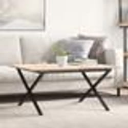 vidaXL Pieds de table basse cadre en X 70x60x43 cm acier