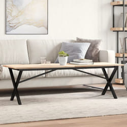 Pieds de table basse cadre en x 140x30x43 cm fonte