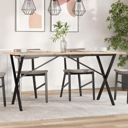 vidaXL Pieds de table à manger cadre en X 120x60x73 cm acier