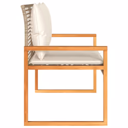 VidaXL 365863 banc de jardin Rotin, Acier, Bois d'acacia - Vue supplémentaire 5