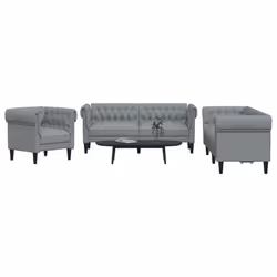 VidaXL 3209191 Ensemble de meubles de salle à manger Gris
