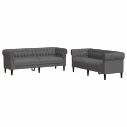 VidaXL 3209192, Gris, mousse, Polyester, Polywood, Bois, 3 siège(s), 2,02 m, 74,5 cm