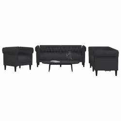 VidaXL 3209193 Ensemble de meubles de salle à manger Noir