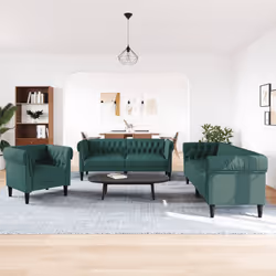 VidaXL 3209195 Ensemble de meubles de salle à manger Vert - Vue supplémentaire 3
