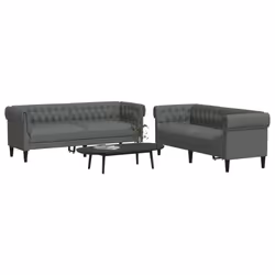 VidaXL 3209201 Ensemble de meubles de salle à manger Gris