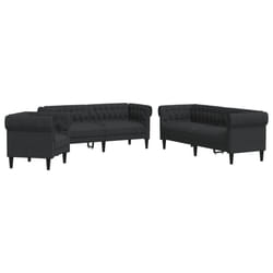 VidaXL 3209202 Ensemble de meubles de salle à manger Noir
