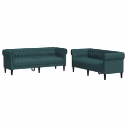 VidaXL 3209204, Vert, mousse, Polyester, Polywood, Bois, 3 siège(s), 2,02 m, 74,5 cm
