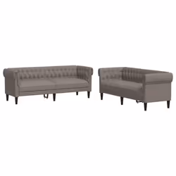 VidaXL 3209205, Taupe, mousse, Polyester, Polywood, Bois, 3 siège(s), 2,02 m, 74,5 cm