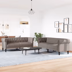 VidaXL 3209205 Ensemble de meubles de salle à manger Taupe - Vue supplémentaire 3