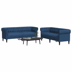 VidaXL 3209206 Ensemble de meubles de salle à manger Bleu