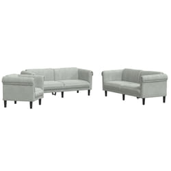 VidaXL 3209209 Ensemble de meubles de salle à manger Gris