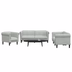 VidaXL 3209209 Ensemble de meubles de salle à manger Gris