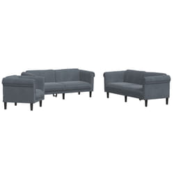 VidaXL 3209210 Ensemble de meubles de salle à manger Gris