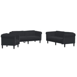 VidaXL 3209214 Ensemble de meubles de salle à manger Noir