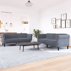 VidaXL 3209220 Ensemble de meubles de salle à manger Gris