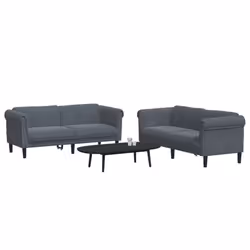 VidaXL 3209220 Ensemble de meubles de salle à manger Gris
