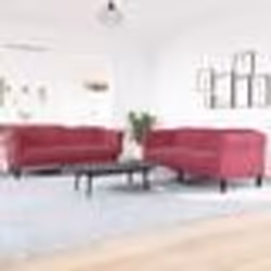 vidaXL Ensemble de canapés 2 pcs rouge bordeaux velours