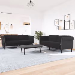 VidaXL 3209224 Ensemble de meubles de salle à manger Noir