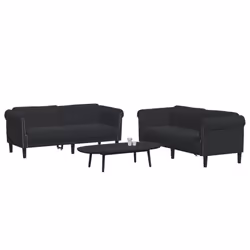 VidaXL 3209224 Ensemble de meubles de salle à manger Noir