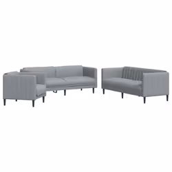 VidaXL 3209229, Gris, mousse, Polyester, Polywood, Bois, 3 siège(s), 193 cm, 76,5 cm